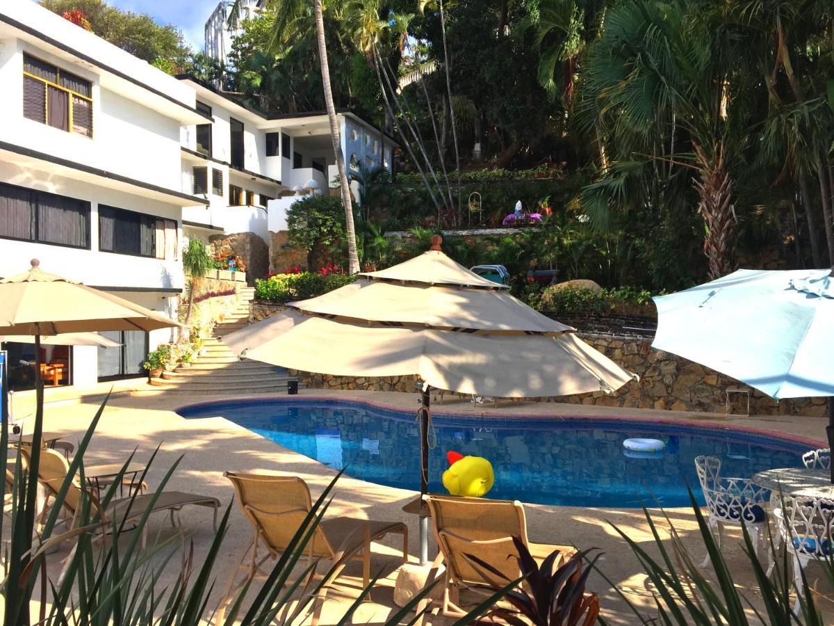 Villa Palmitas Acogedor Departamento Nivel Piscina Gigante Jardines Acapulco Buitenkant foto