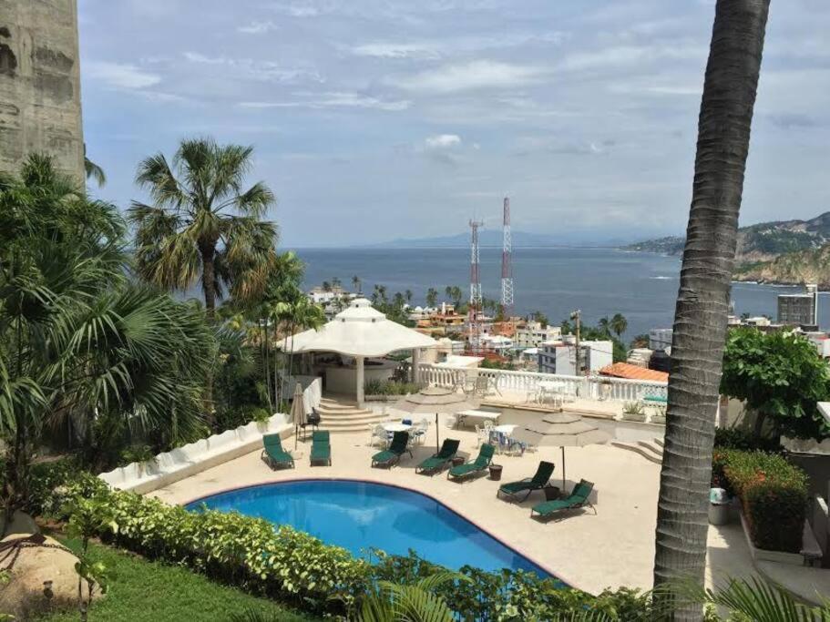 Villa Palmitas Acogedor Departamento Nivel Piscina Gigante Jardines Acapulco Buitenkant foto