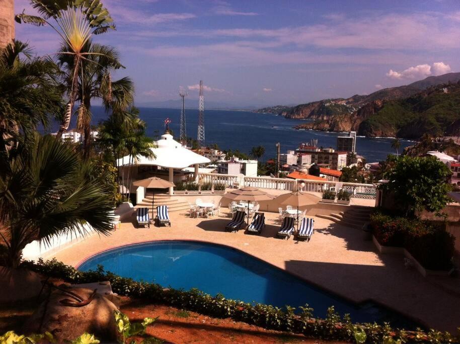 Villa Palmitas Acogedor Departamento Nivel Piscina Gigante Jardines Acapulco Buitenkant foto